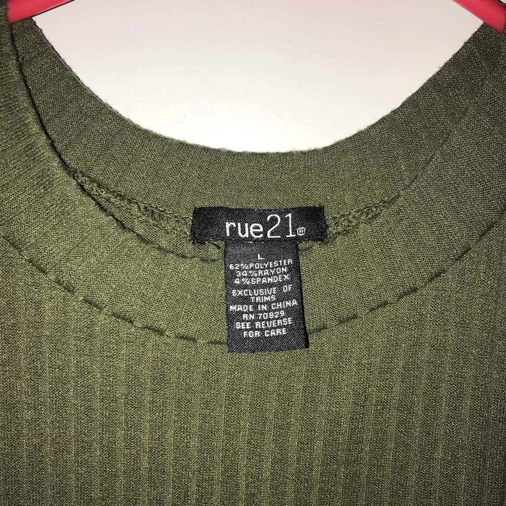 Soft Olive Green Tank Top - Picture 3 of 3